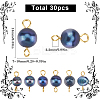 30Pcs Natural Cultured Freshwater Pearl Dyed Connector Charms PALLOY-SC00006-2