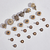  30 Sets 6 Style Brass Snap Button FIND-NB0004-05-4