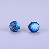 Printed Round Silicone Focal Beads SI-JX0056A-186-1