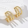 Triple-Layer Brass Open Cuff Earrings for Women EJEW-G297-33G-4
