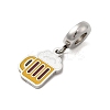 304 Stainless Steel Enamel European Dangle Charms STAS-D153-05D-P-2