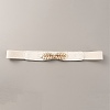 Nylon Elastic Chain Belt with Imitation Learther AJEW-WH0248-309C-1