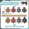 8Pcs 4 Colors Helm Resin Hotfix Rhinestone PATC-FG0002-94-2