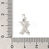 304 Stainless Steel Micro Pave Cubic Zirconia Pendants STAS-H228-02P-09-3