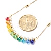 Shell Pearl & Faceted Glass Beads Pendant Necklace for Teen Girl Women NJEW-TA00012-5