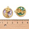 304 Stainless Steel Enamel Pendants STAS-K306-48G-3