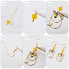 DIY Bees Alloy Enamel and Glass Beads Dangle Earrings Making Kits DIY-SC0030-82-6