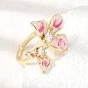 Barss Enamel Cuff Open Rings for Women KK-CBA1C83-01B-G-2