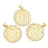 Brass with Cubic Zirconia Pendants LS-KK-K332-16A-G-1