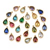 Plated 304 Stainless Steel & Glass Pendants GL-CBA5A59-01G-1