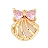 Brass Micro Pave Cubic Zirconia Pendants LS-ZIRC-P122-05A-G02-1