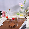10Pcs 5 Styles Transparent Acrylic Display Riser Stands ODIS-GL0001-09-5