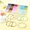 DIY Glass Seed & CCB Plastic & Imitation Pearl Beads Jewelry Making Findings Kits DIY-FS0008-15-10