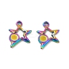 Ion Plating(IP) 304 Stainless Steel Pendants Cabochon Settings STAS-B032-21MC-2