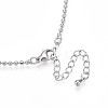 2MM Brass Textured Ball Chain Necklace Making KK-N258-21P-4