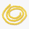 Opaque Solid Color Glass Beads Strands X1-EGLA-A034-P8mm-D04-2
