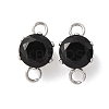 304 Stainless Steel Micro Pave Cubic Zirconia Connector Charms STAS-H240-50P-11-1