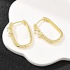 Rectangle Brass Micro Pave Clear Cubic Zirconia Hoop Earrings EJEW-D348-07G-4