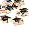 8Pcs 4 Styles Graduation Season Alloy Enamel Pendants ENAM-FP0003-10-2