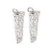 Brass Micro Pave Clear Cubic Zirconia Pendants KK-B139-24A-P-1