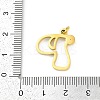 304 Stainless Steel Pendants STAS-R137-01G-P-3