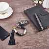 Silicone Round Beaded Keychain with Imitation Leather Tassel KEYC-SW00005-01-4