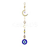 Evil Eye Lampwork Pandant Decorations HJEW-JM01002-1