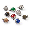 9Pcs 9 Styles Natural Mixed Stone Charms G-FW0001-28-3