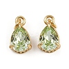 Brass Pave Cubic Zirconia Pendants KK-L240-05G-04-1