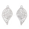 Rack Plating Brass Filigree Pendants KKC-T001-43P-1