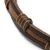 6Pcs 6 Style Adjustable Braided Imitation Leather Cord Bracelet Set BJEW-F458-09-4