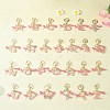 Letter A~Z Transparent Glitter Resin Pendant Keychains KEYC-FZ00024-05-7