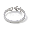Non-Tarnish Constellations 304 Stainless Steel Open Cuff Ring for Women RJEW-L122-001P-07-3