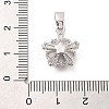 Rack Plating Brass Micro Pave Cubic Zirconia Pendants KK-M082-04B-P-3