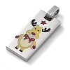 Christmas 304 Stainless Steel Enamel Pendants STAS-Z098-41P-2