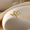 304 Stainless Steel Enamel Adjustable Finger Rings for Women LS-RJEW-B131-02A-1