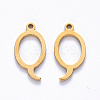 PVD Vacuum Plating 201 Stainless Steel Charms STAS-R105-Q-G-1