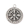 304 Stainless Steel Norse Valknut Rune Pendant STAS-E158-07AS-1