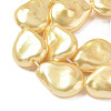 Electroplate Opaque Glass Imitation Pearl Strands EGLA-D302-02E-3