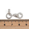 Rhodium Plated 925 Sterling Silver Micro Pave Clear Cubic Zirconia Enhancer Shortener Bails STER-H105-05P-3