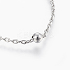 304 Stainless Steel Anklets AJEW-H013-02P-2