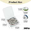 240Pcs 12 Colors Brass Grade A Rhinestone Spacer Beads KK-YW0002-34S-3