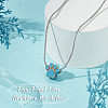 Paw Print Urn Ashes Necklace NJEW-WH0024-01RC-4