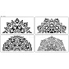 4Pcs 4 Styles Mandala Style PET Plastic Hollow Out Drawing Painting Stencils Templates DIY-WH0483-001-1