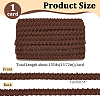 15 Yards Imitation Leather Braided Lace Ribbon WL-WH0003-02D-2