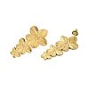304 Stainless Steel Flower Stud Earrings for Women EJEW-U020-17G-2