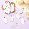 20Pcs 201 Stainless Steel Rounded Rectangle Stamping Blank Tag Pendants STAS-YW0003-22-5