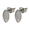 Non-Tarnish 304 Stainless Steel Stud Earring Findings X-STAS-R063-36-1