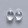Transparent Spray Painted Glass Charms X-GLAA-R211-03-D07-2