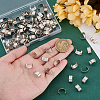 120Pcs Brass Folding Crimp Ends KK-PH0014-10P-3
